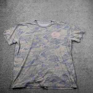 Puppie Love Camo T-Shirt Grey Blue Pink Dog Graphic Rescue Tee XL